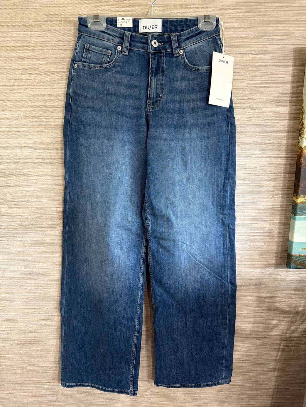 DU/ER Mid Rise Loose Straight Jeans women's size 25 NWT